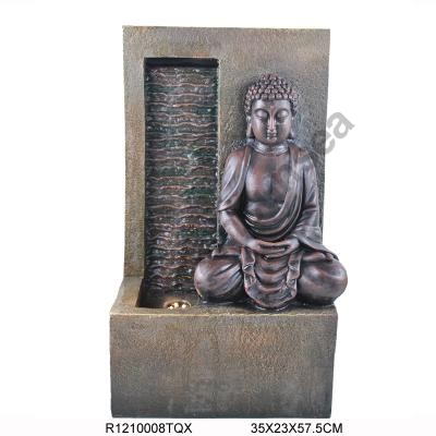 LED Fountain Tranquil Buddha Soothing Natural River Rocks Relaxation Meditate