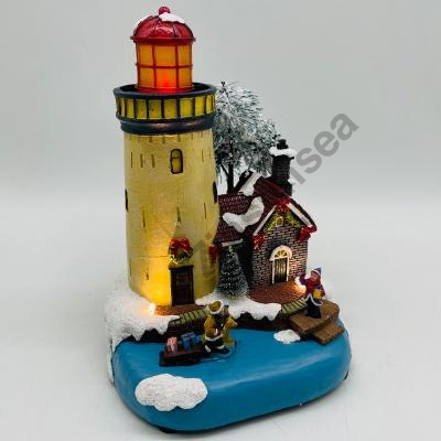 Christmas Village With Flash Light house