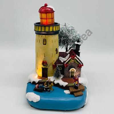 LED Christmas Village with Light house