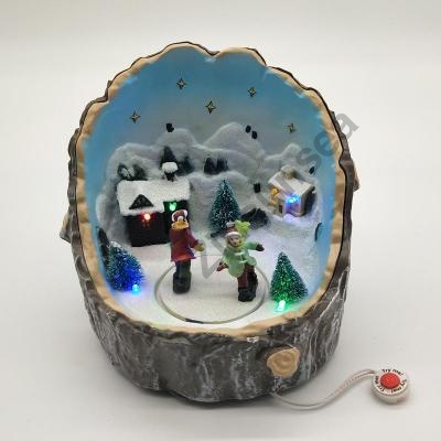 Christmas Village With Rotation kids