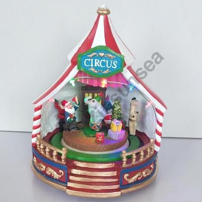 Christmas Circus With Moving Animal