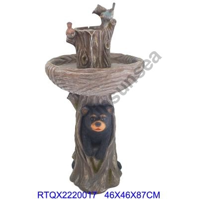 LED Outdoor Cascading Bear Fountain